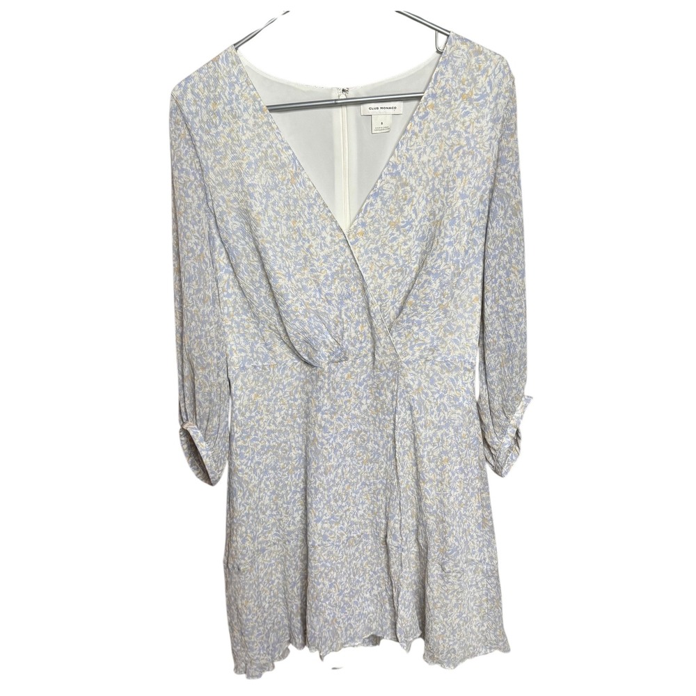 Club Monaco Blue and White Mini Dress